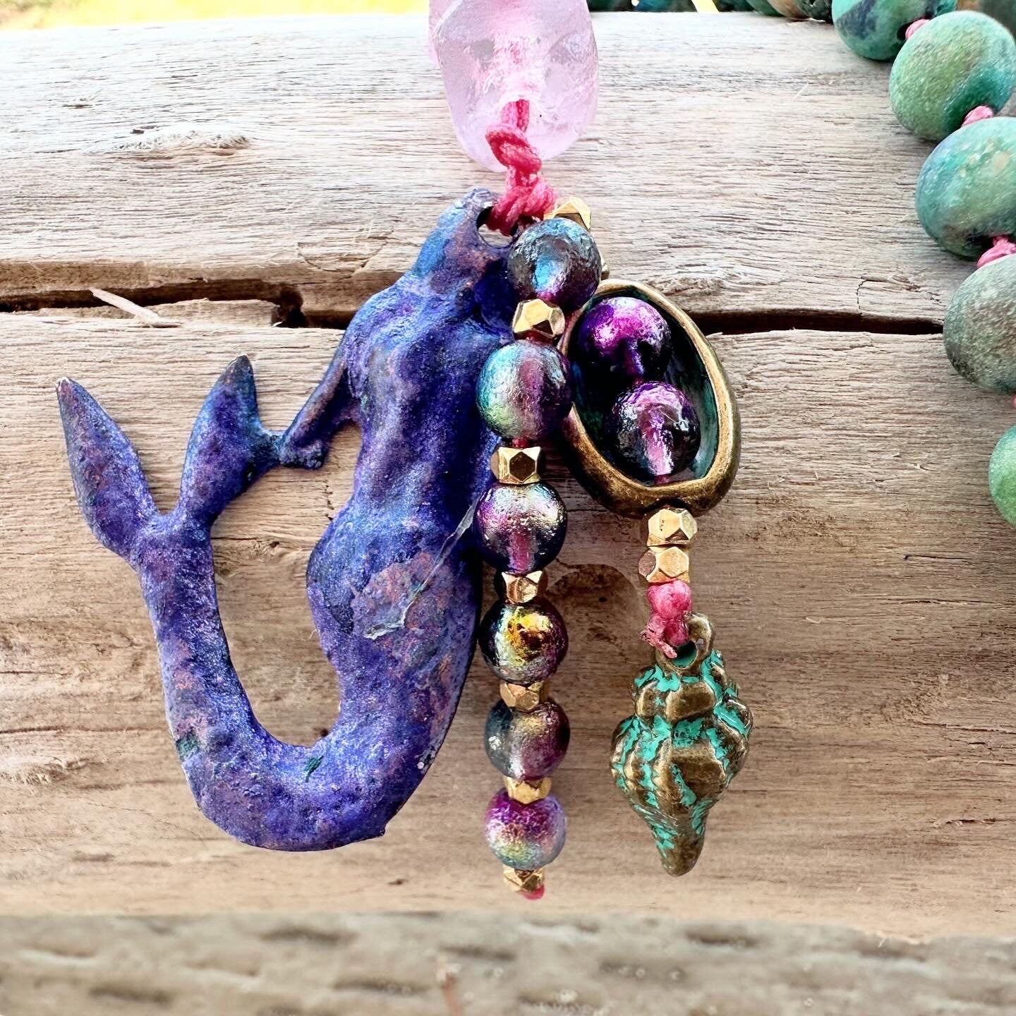 Handmade Druzy Mermaid Necklace
