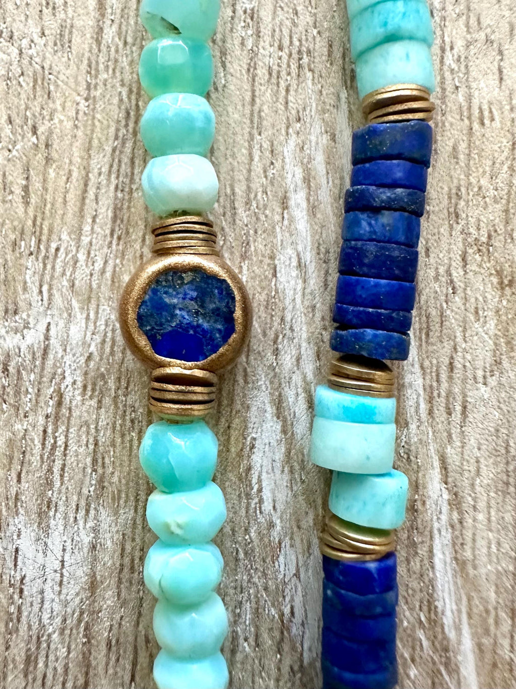 Opal, Turquoise & Lapis Bracelet Stack