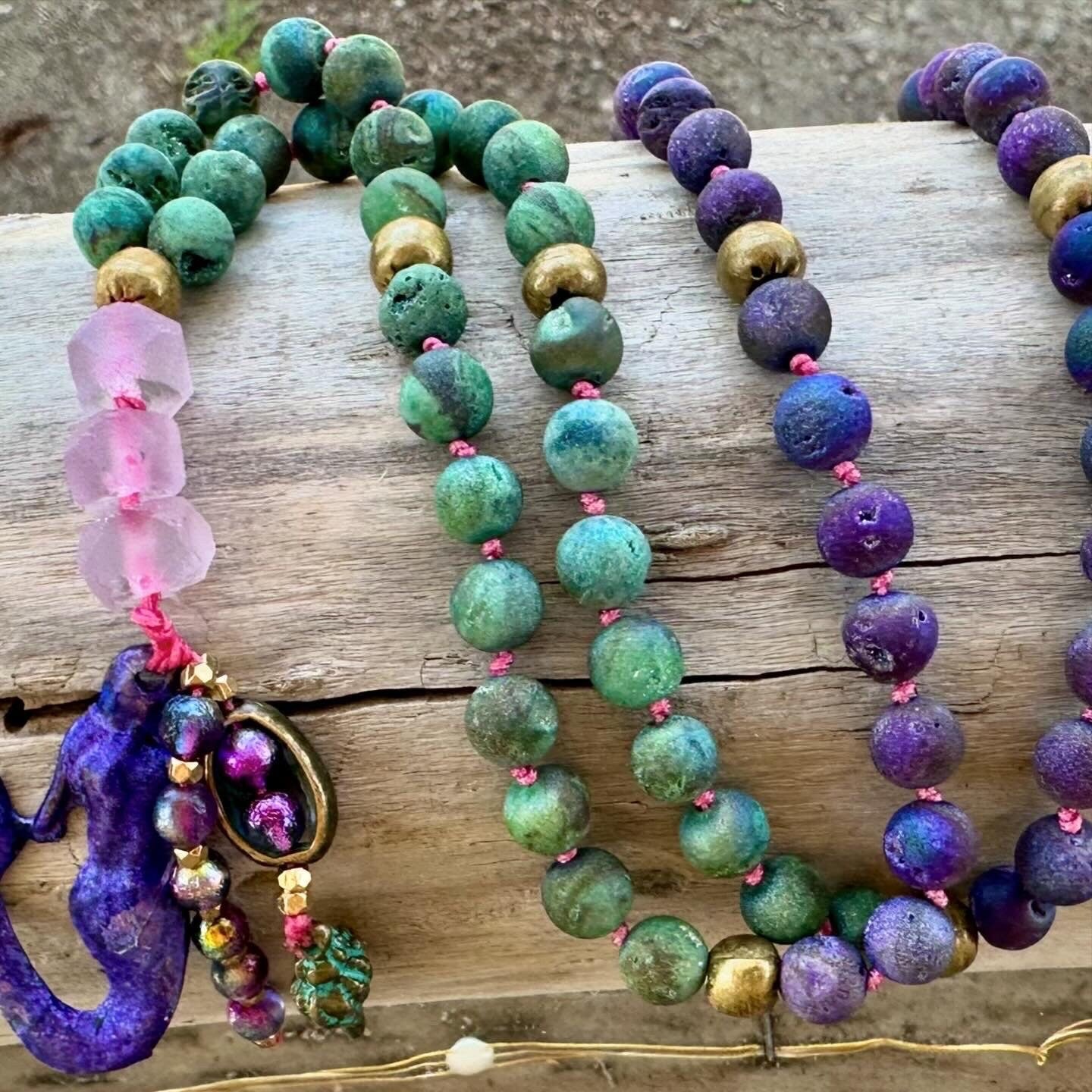 Handmade Druzy Mermaid Necklace