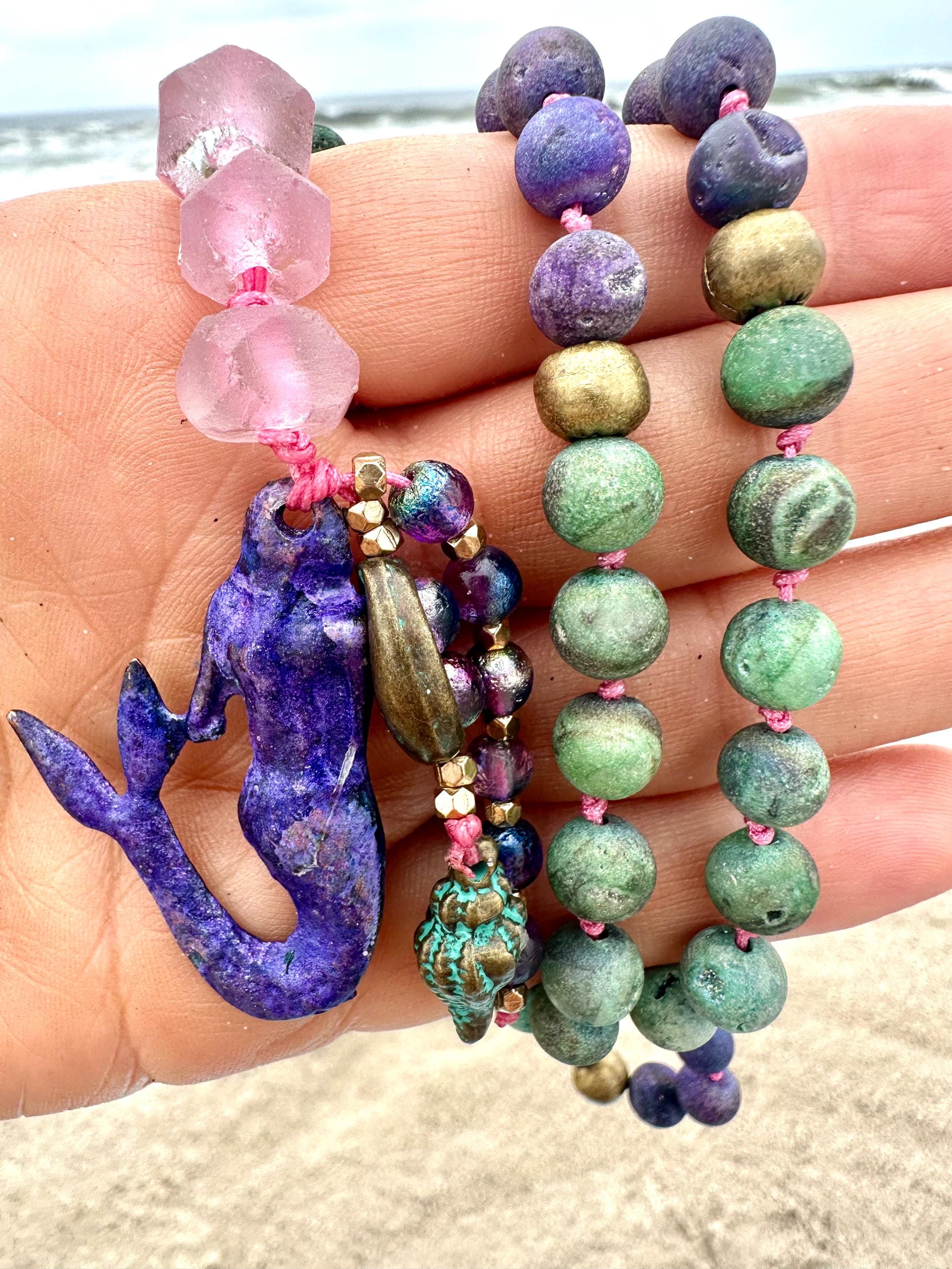 Handmade Druzy Mermaid Necklace