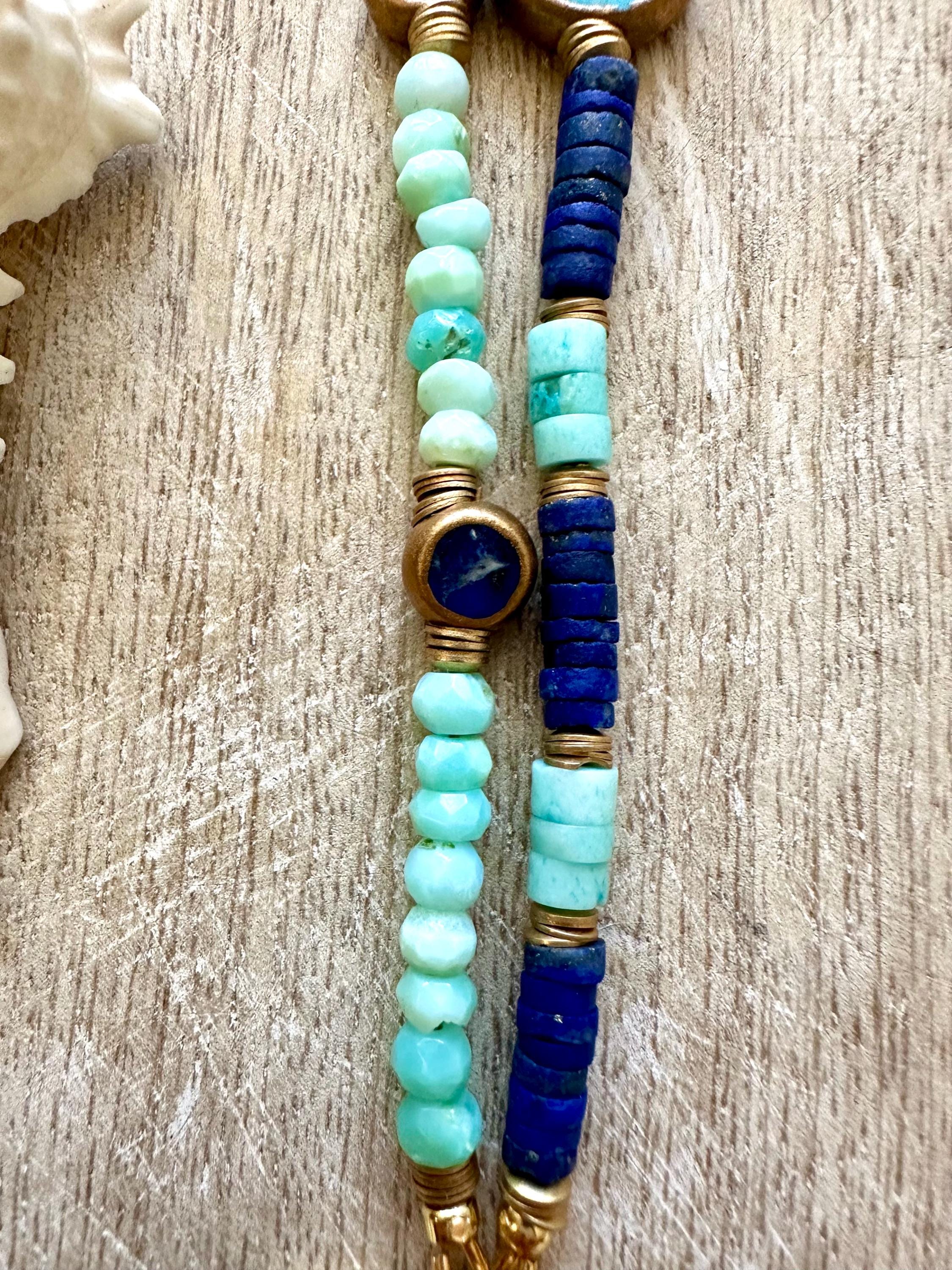 Opal, Turquoise & Lapis Bracelet Stack
