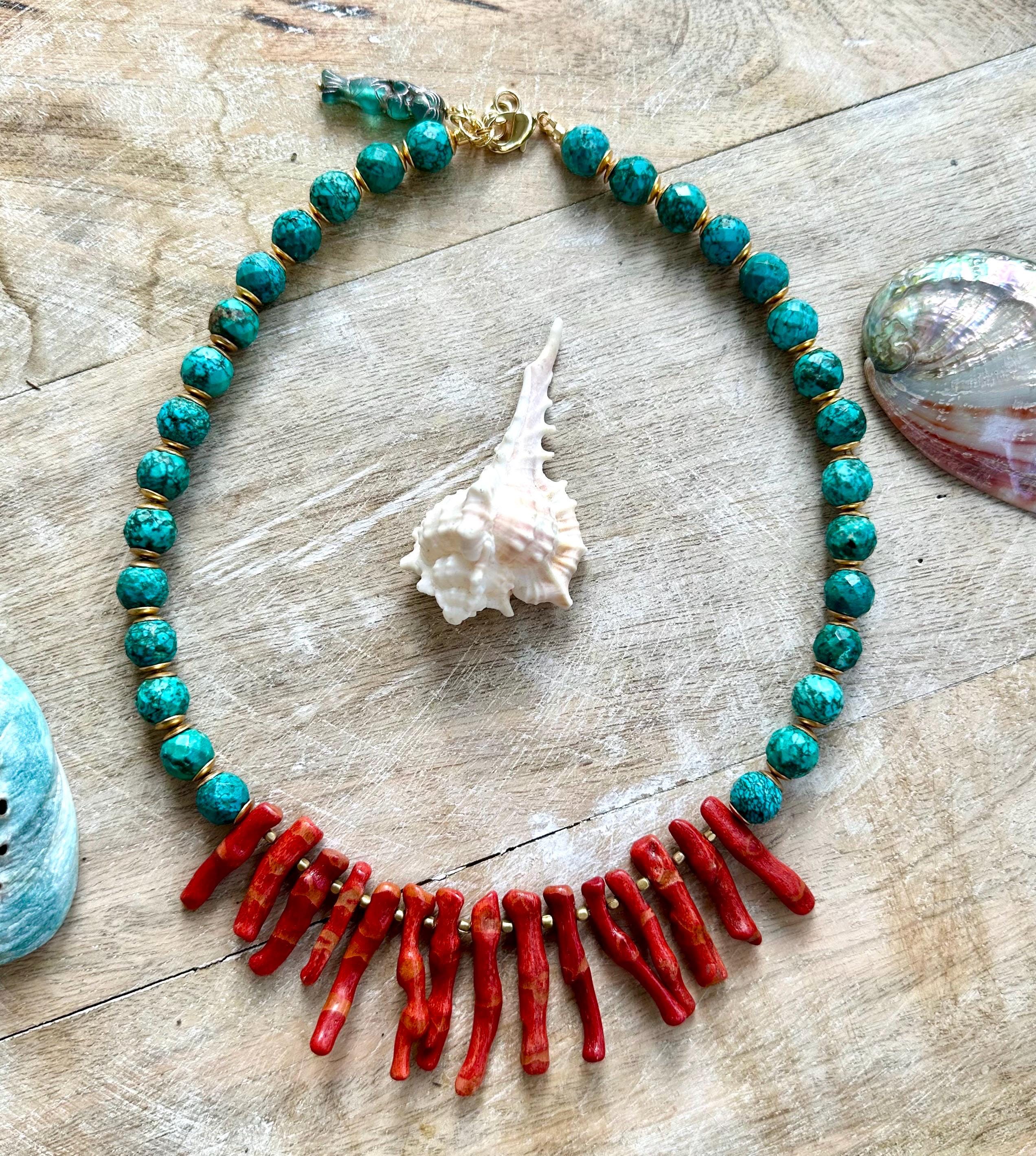 Turquoise Coral Beach Necklace