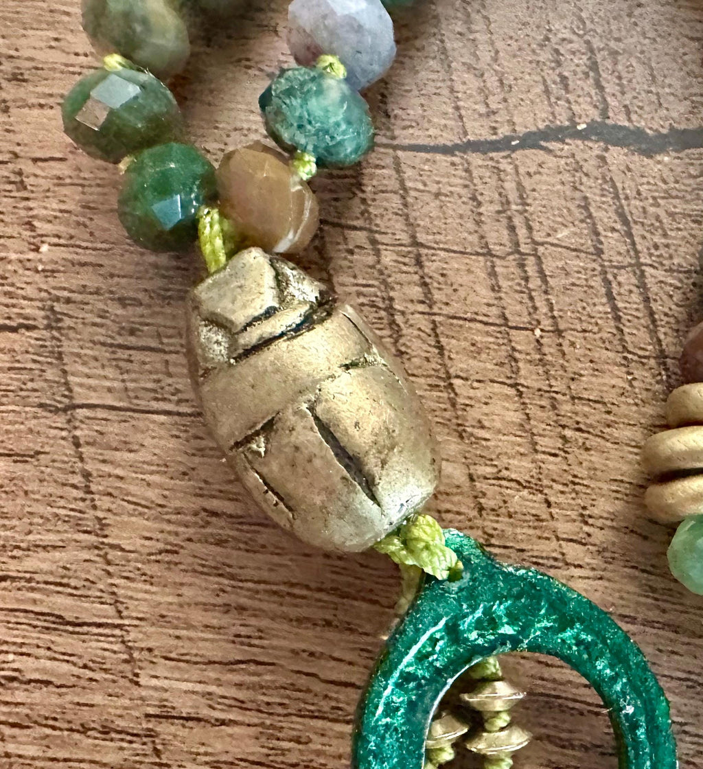 Egyptian Ankh Scarab Pendant Necklace