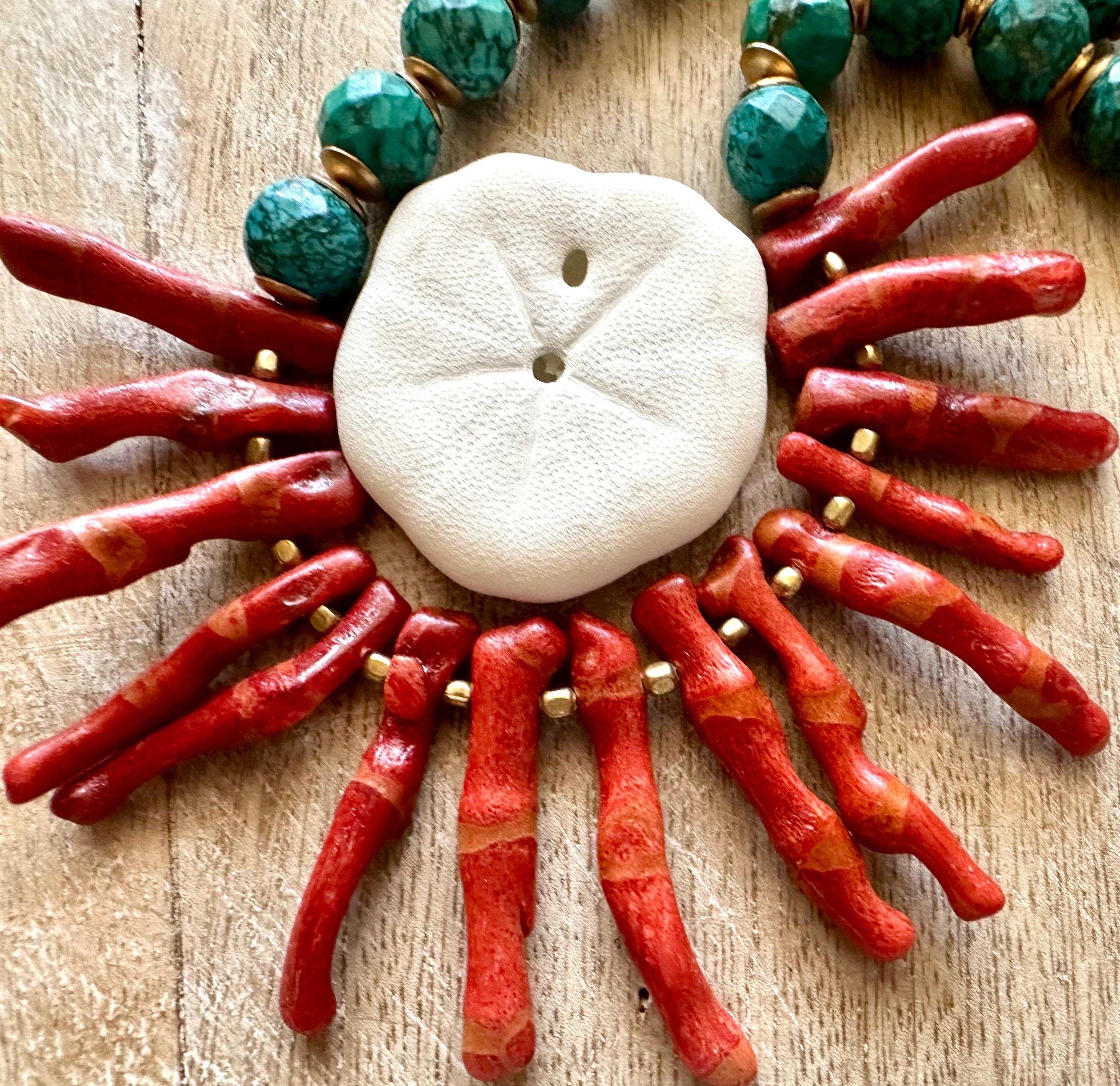 Turquoise Coral Beach Necklace
