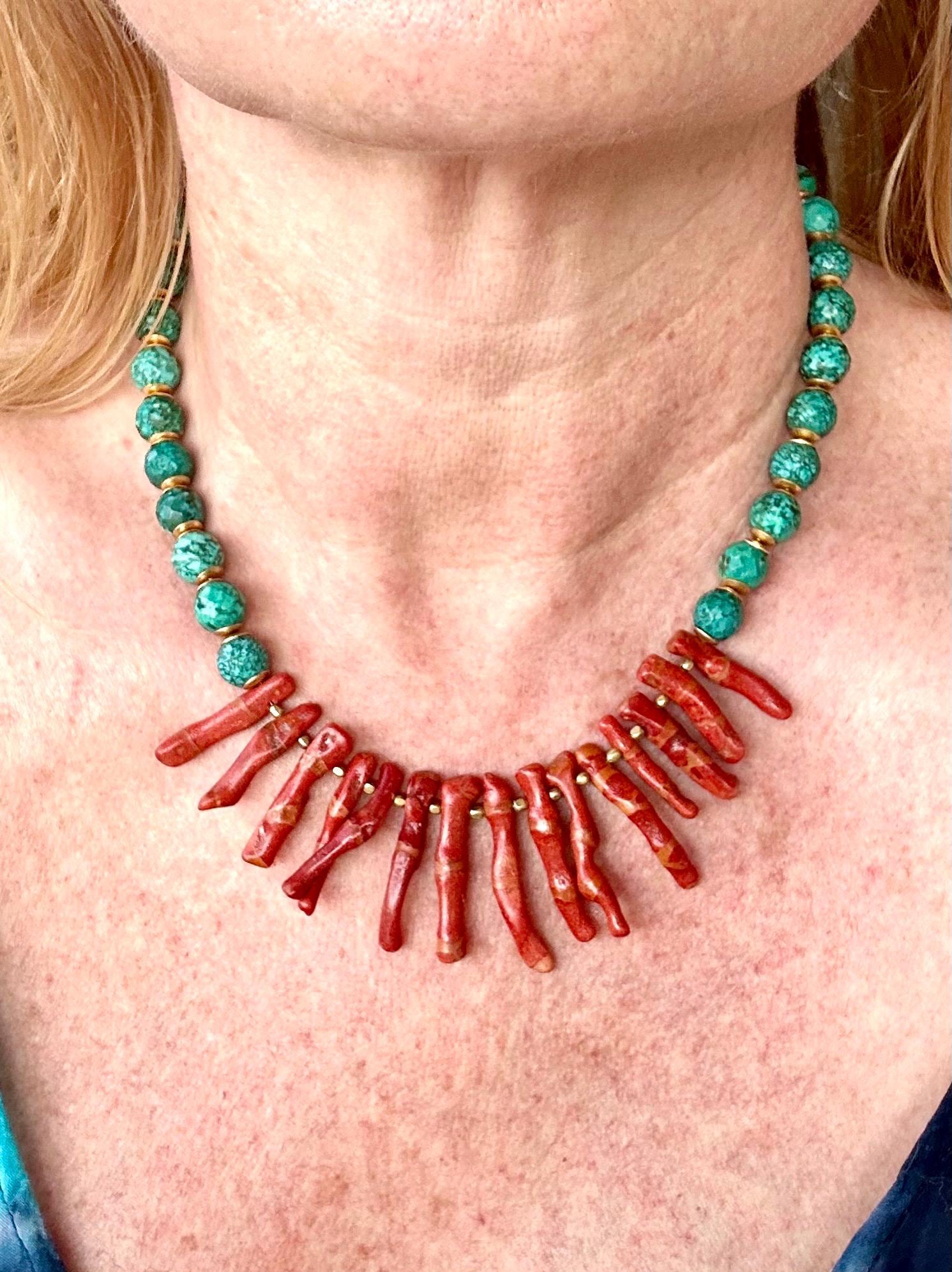 Turquoise Coral Beach Necklace