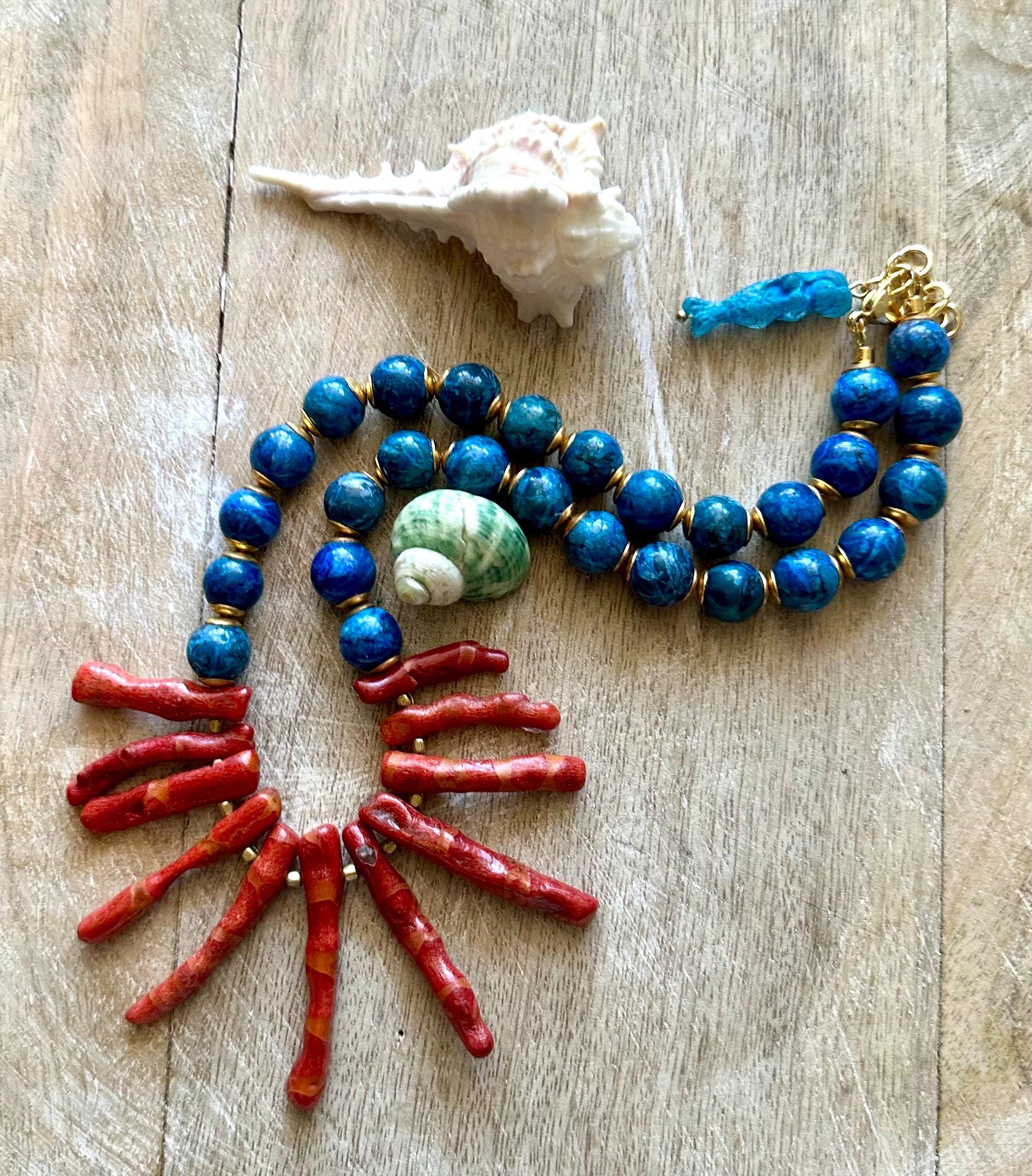 Lapis Coral Beach Necklace