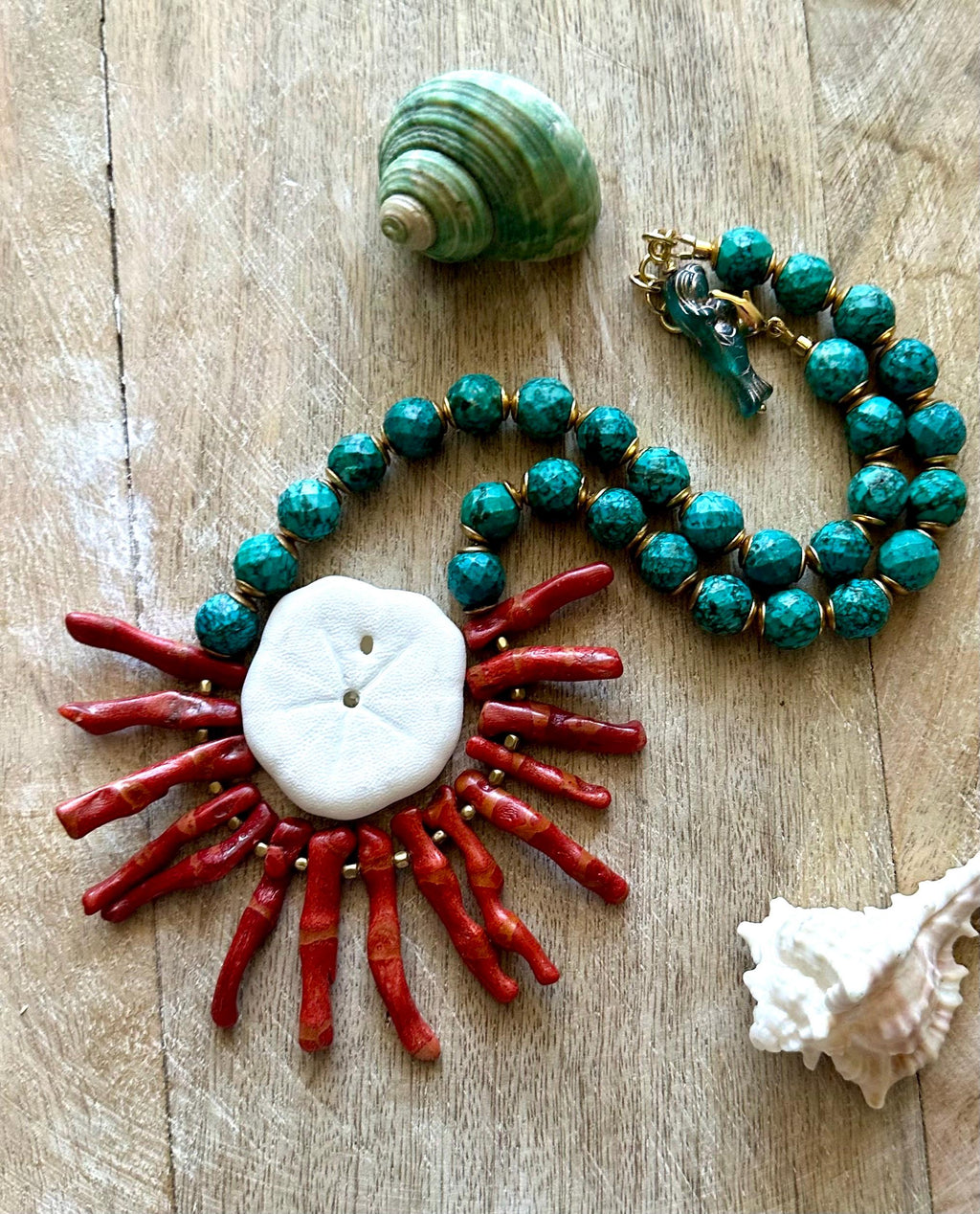 Turquoise Coral Beach Necklace