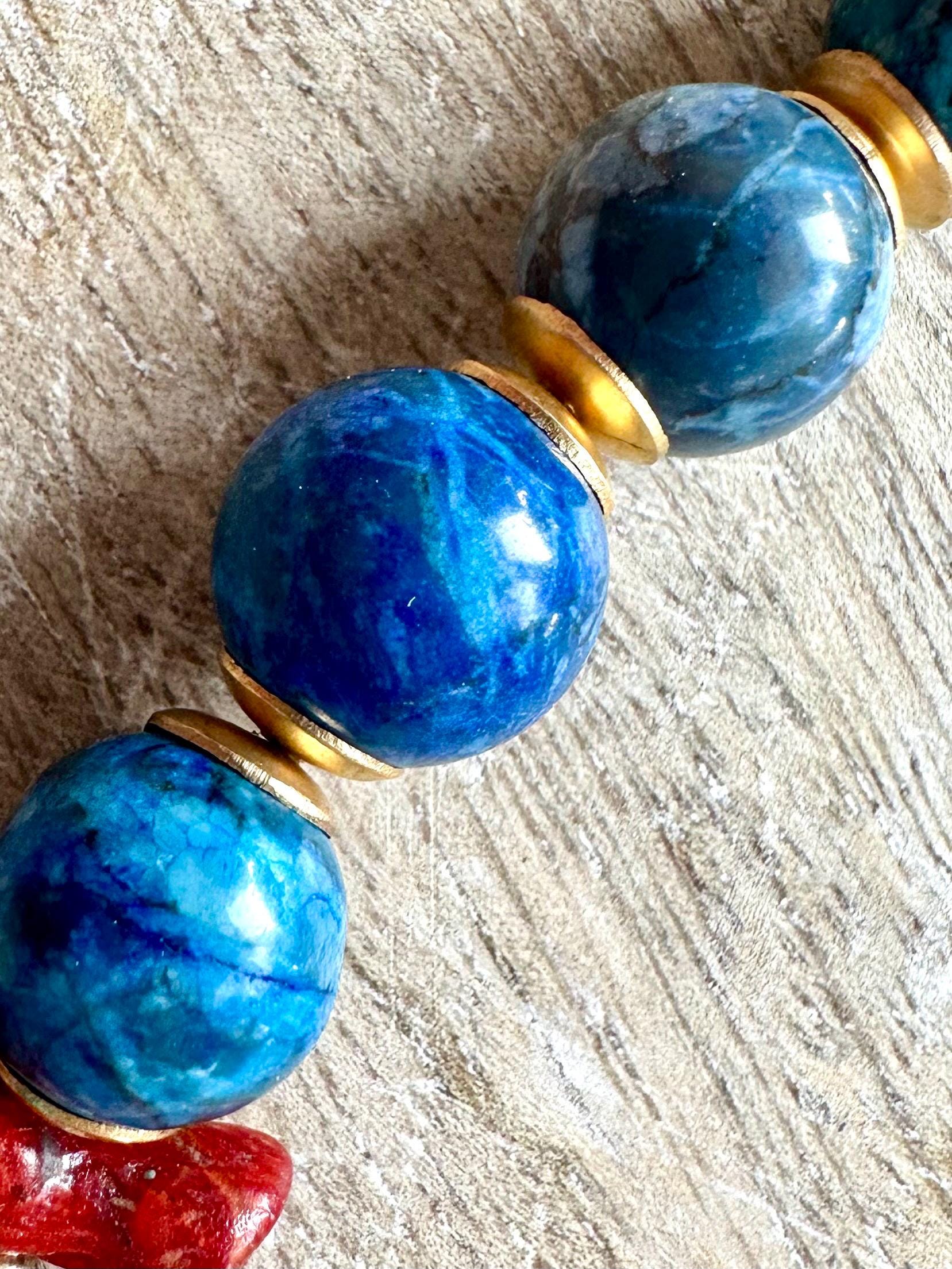 Lapis Coral Beach Necklace