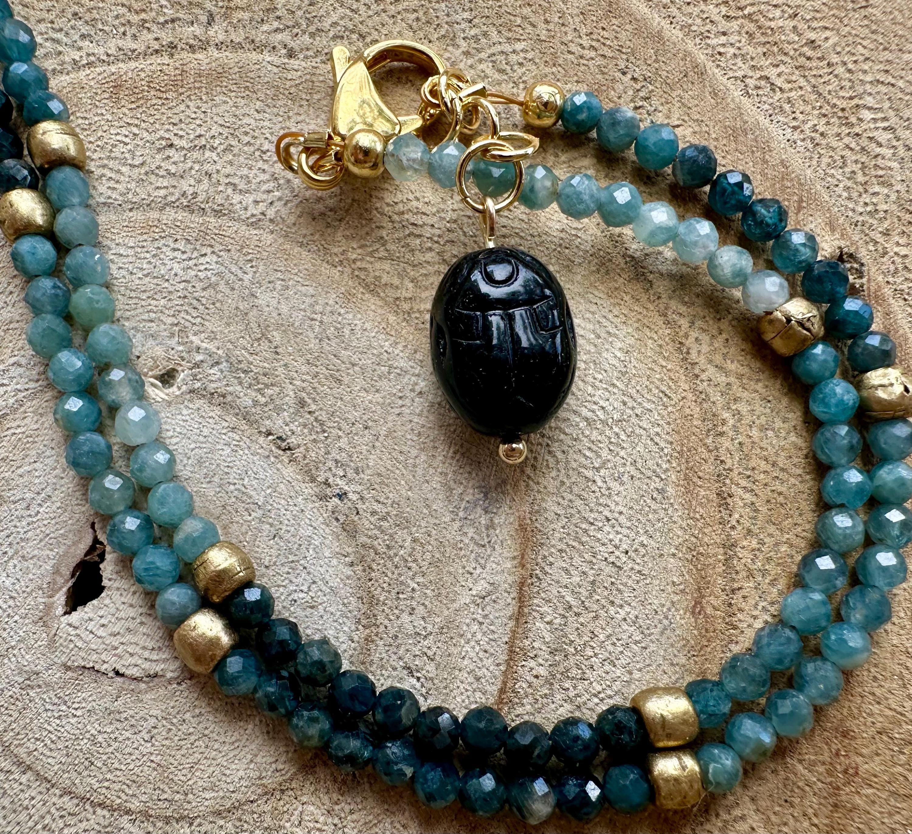 Green Tourmaline Camel Charm Necklace