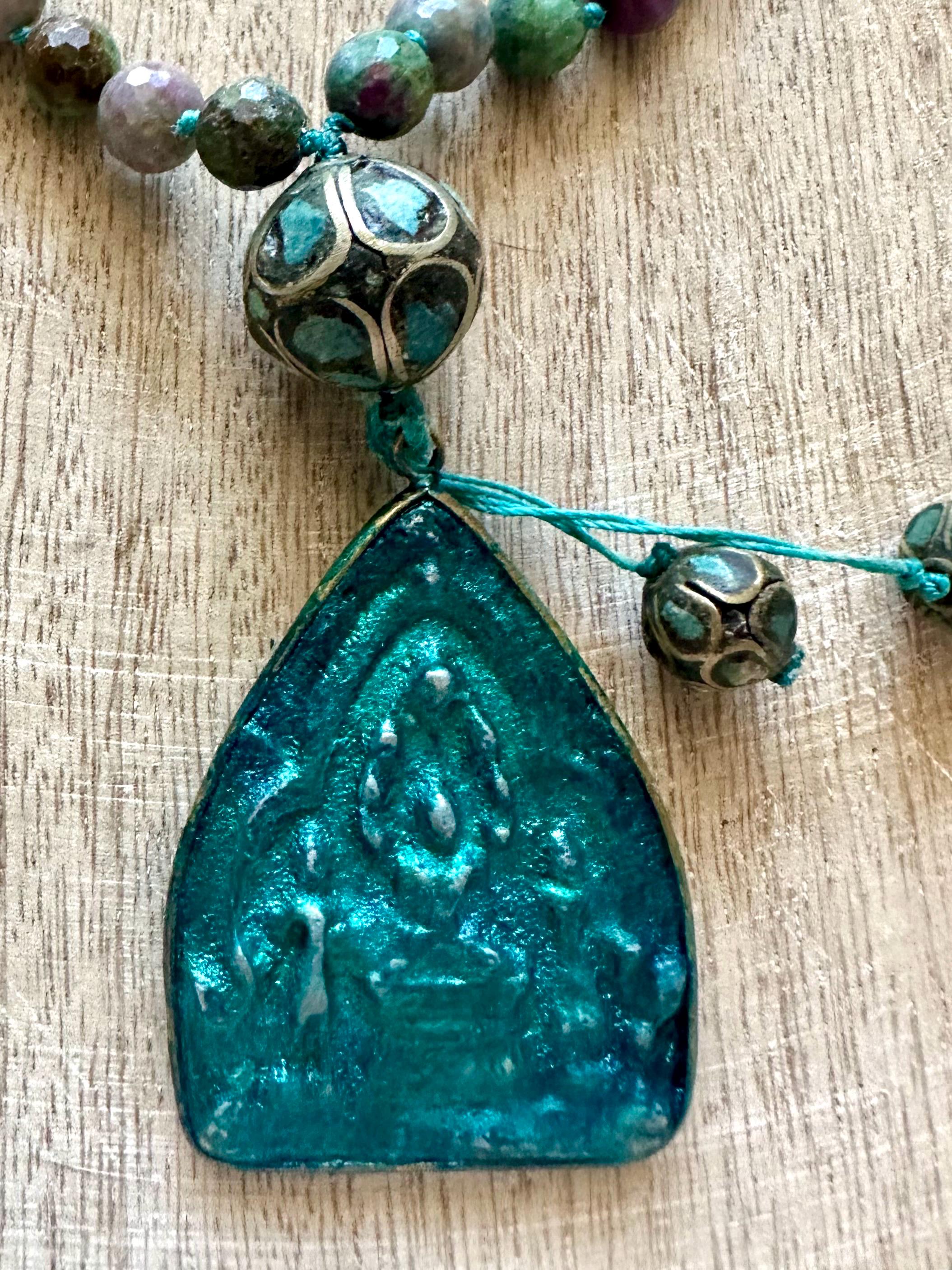 Handmade Vintage Buddha Pendant Necklace
