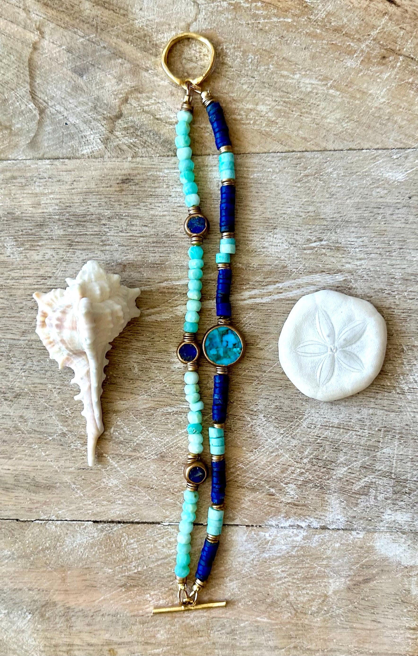 Opal, Turquoise & Lapis Bracelet Stack