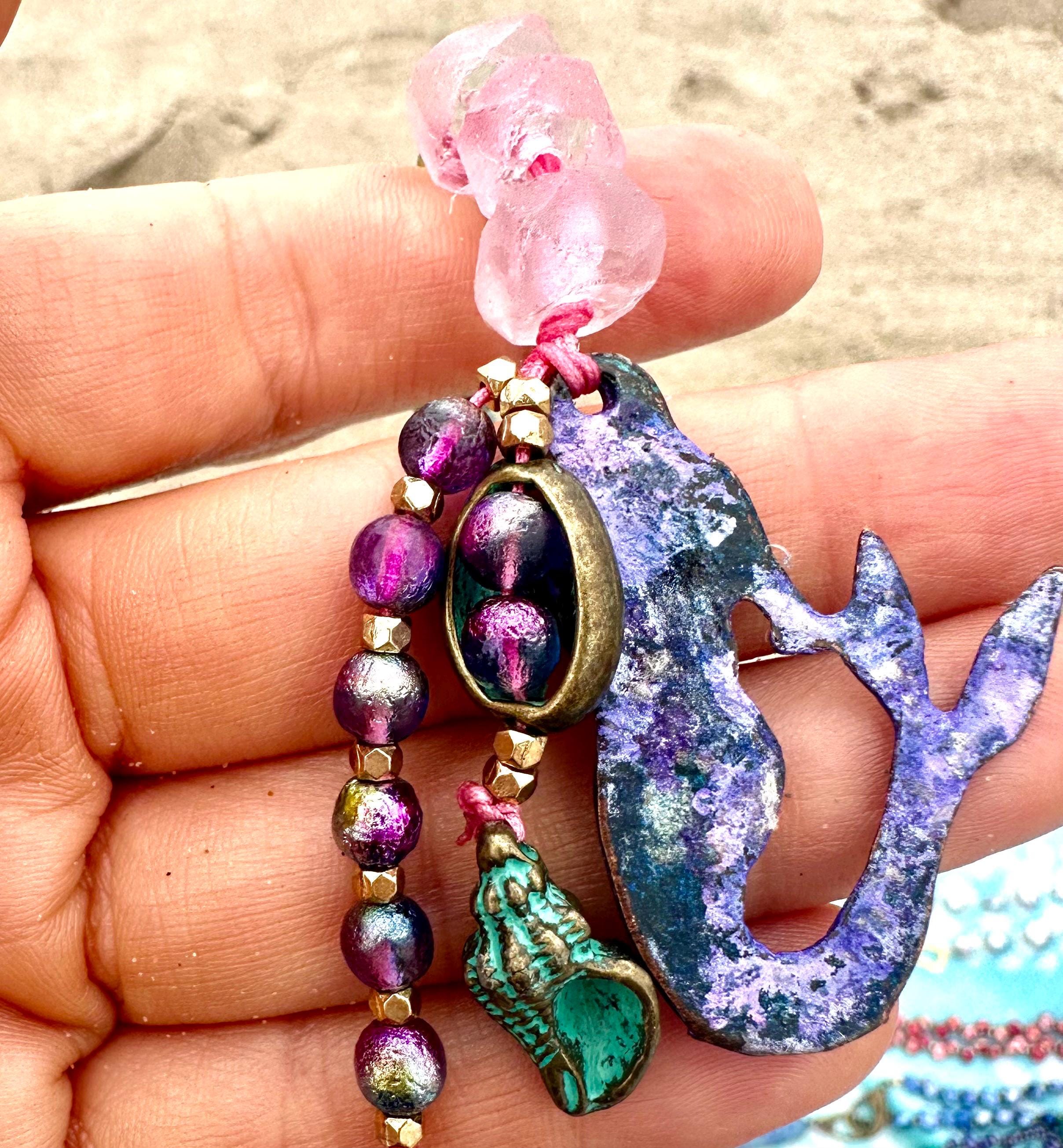 Handmade Druzy Mermaid Necklace