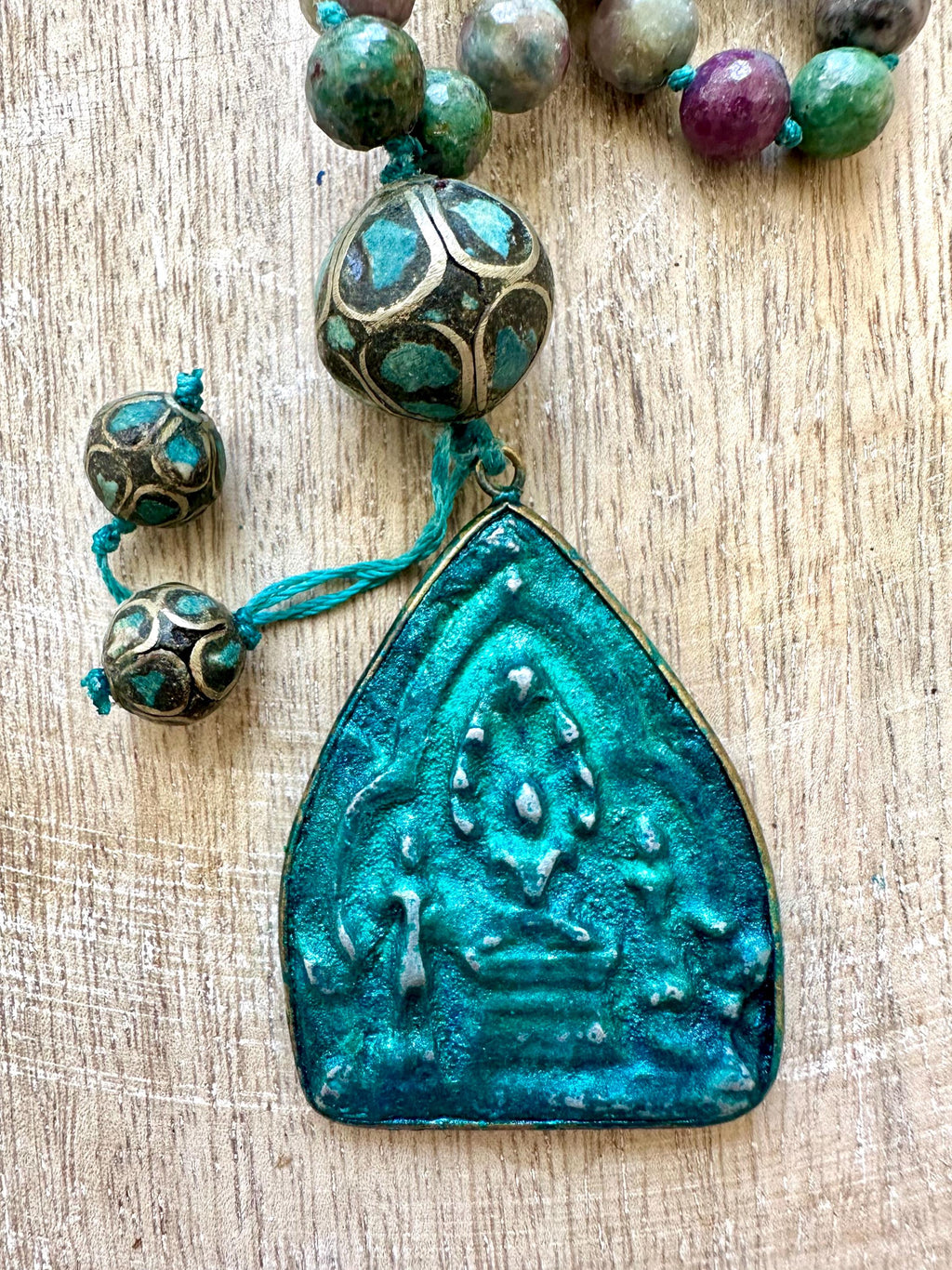 Handmade Vintage Buddha Pendant Necklace