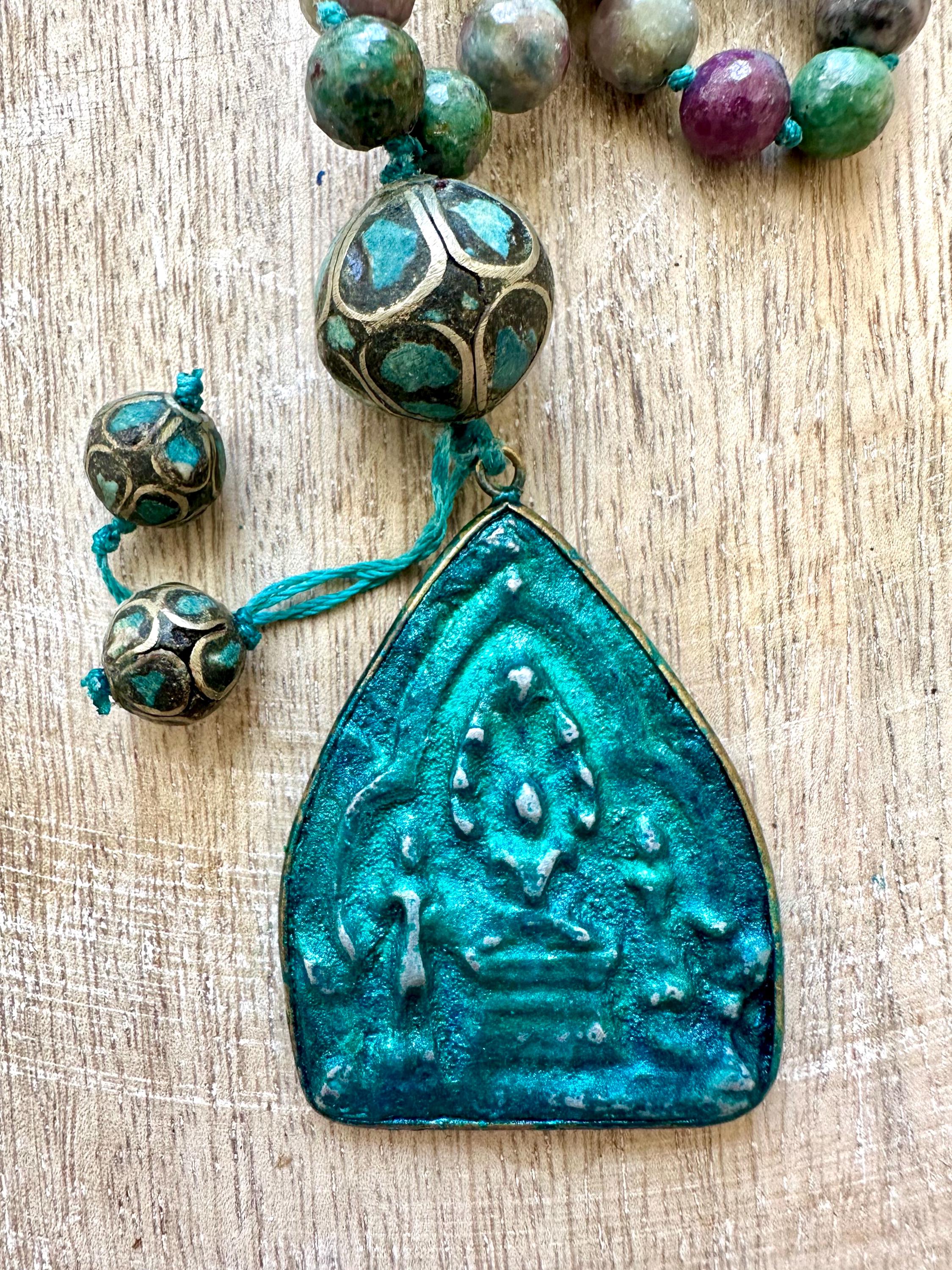 Handmade Vintage Buddha Pendant Necklace